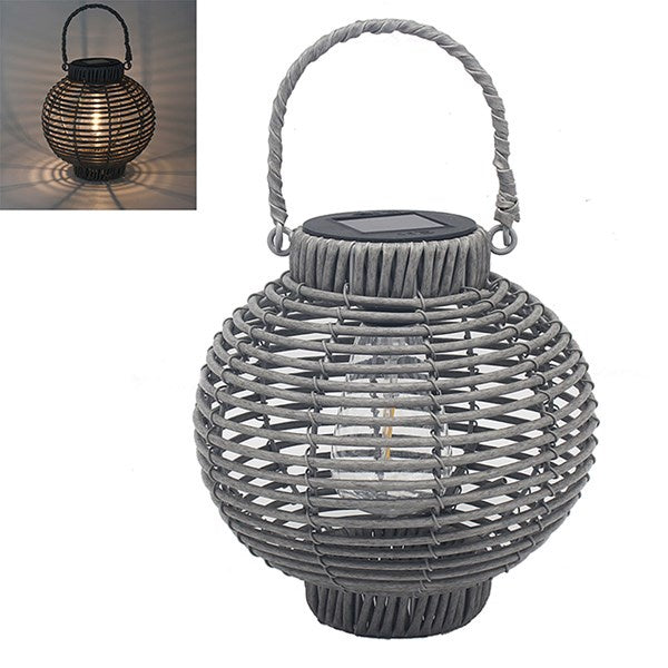 Solar LED Lantern Grey Small