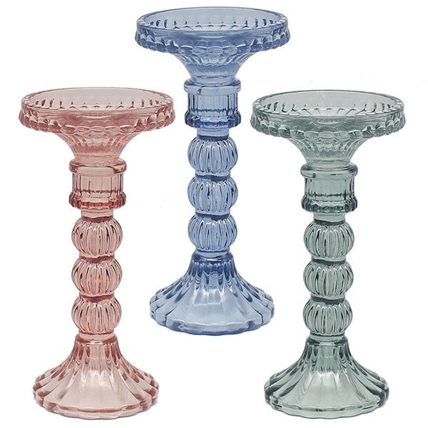 Pale Glass Candlestick Medium