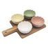 Elements Pastel 4 Flute Dishes on Tray