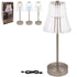 Flared LED Silver Touch Lamp