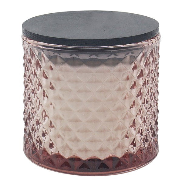 Diamond Cut Candle Pink