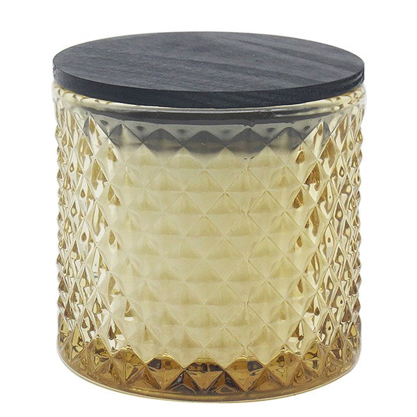 Diamond Cut Candle Amber