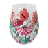 Handpainted Stemless Glass Wild Garden
