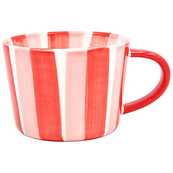 Bright Stripes Mug Red