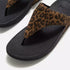 FitFlop Lulu Suede Leopard Toe-Post Sandal Tan/Black