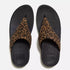 FitFlop Lulu Suede Leopard Toe-Post Sandal Tan/Black