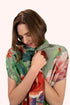 Powder Botanical Bouquet in Sage Lux Print Scarf