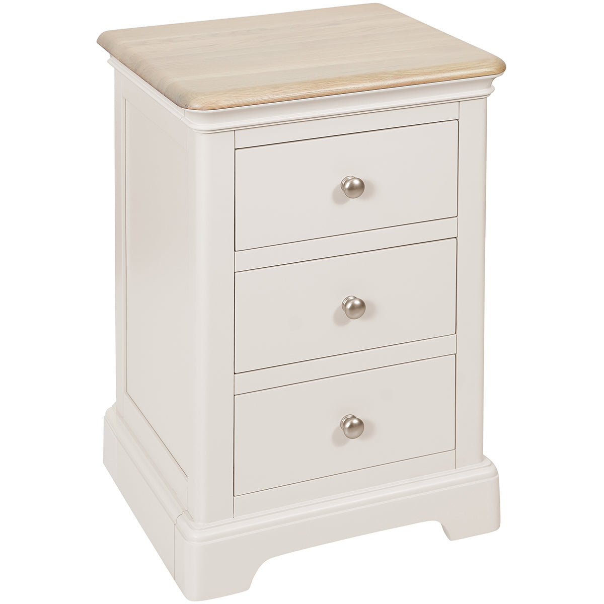 Lytham Grey Mist 3 Drawer Bedside