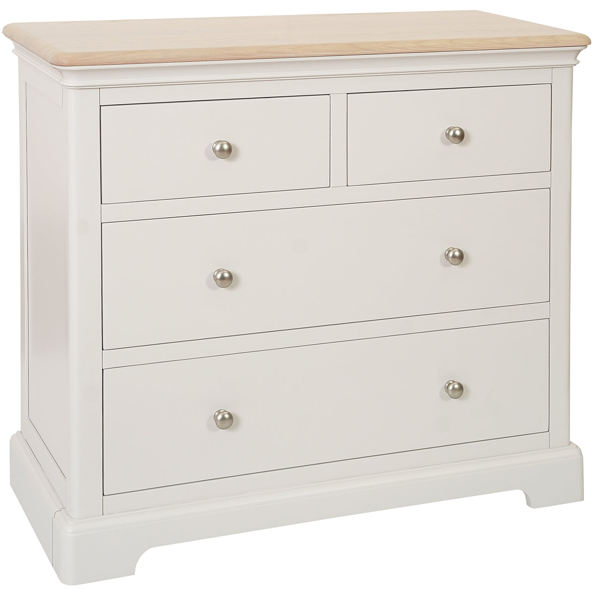 Lytham Grey Mist 2 Over 2 Chest Of Drawers