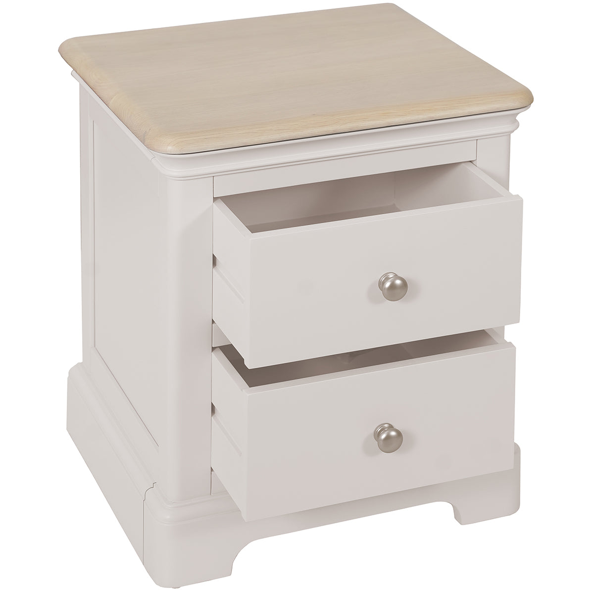 Lytham Grey Mist 2 Drawer Bedside
