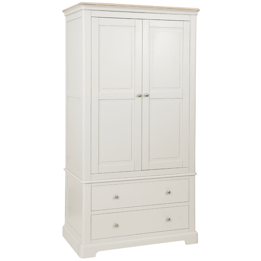Lytham Grey Mist 2 Drawer Double Wardrobe