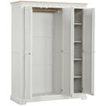Lytham Grey Mist Triple Wardrobe With Shelves