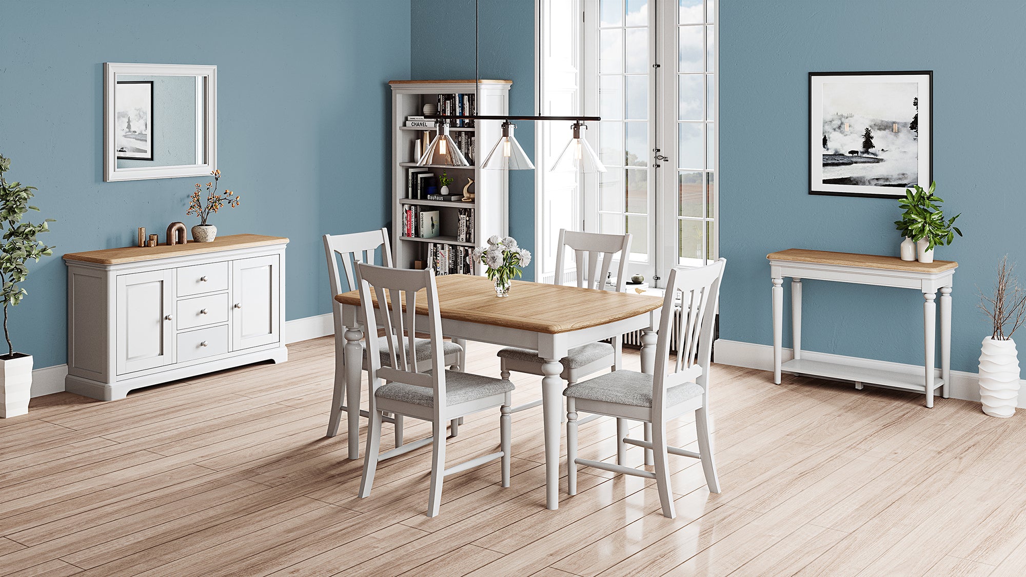 Lytham Round Extending Dining Table Grey Mist