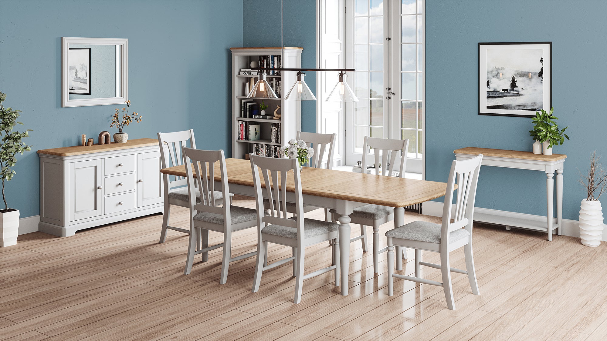 Lytham Small Extending Dining Table Mist Grey