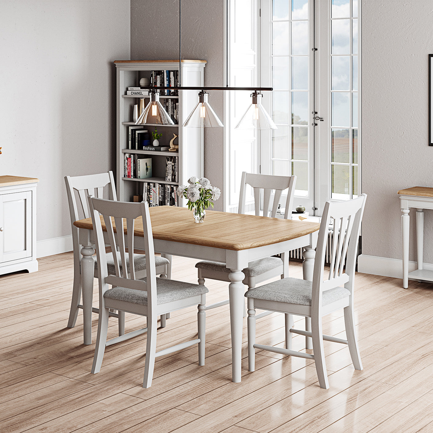 Lytham Small Extending Dining Table Mist Grey