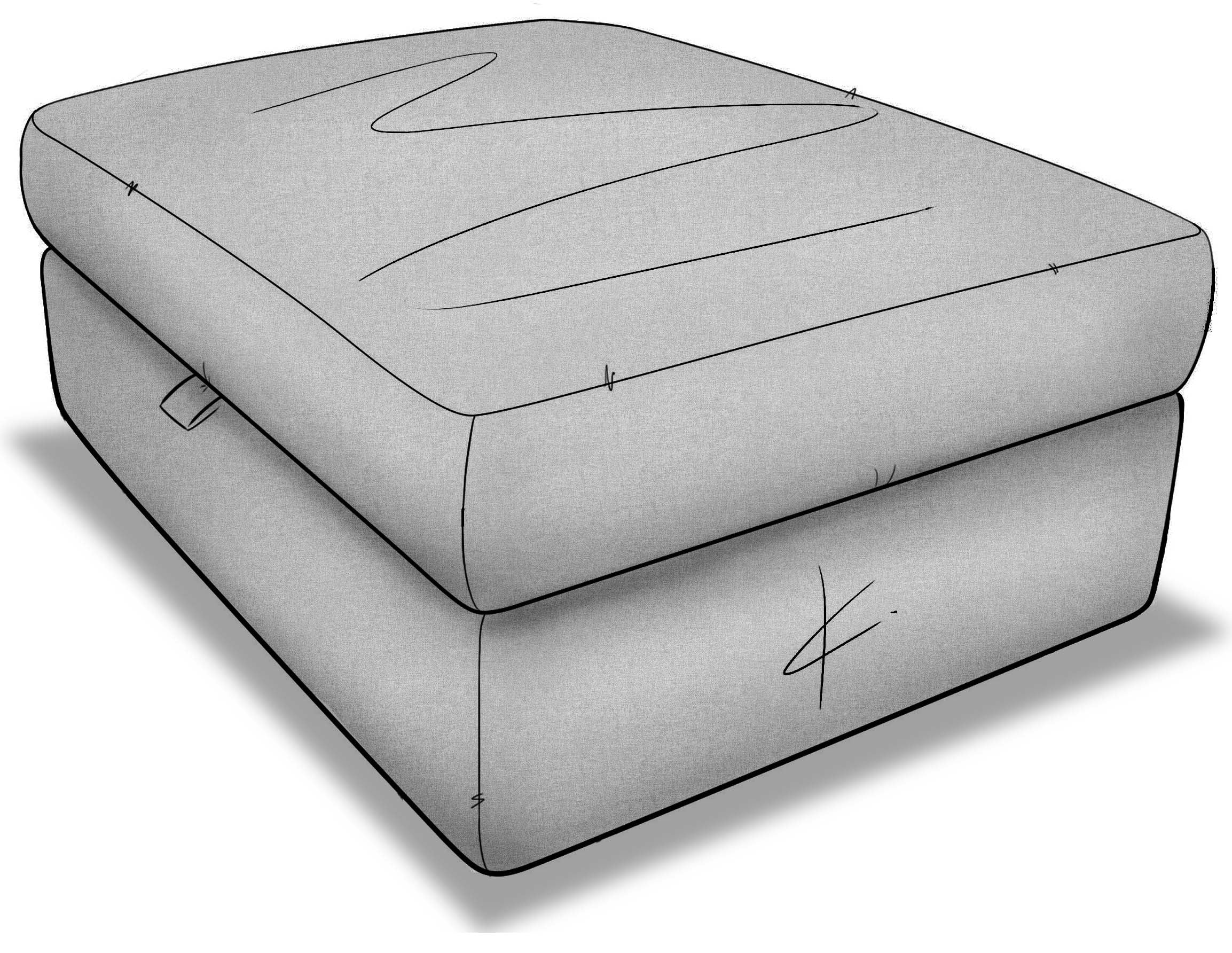 Loxley Large Storage Footstool