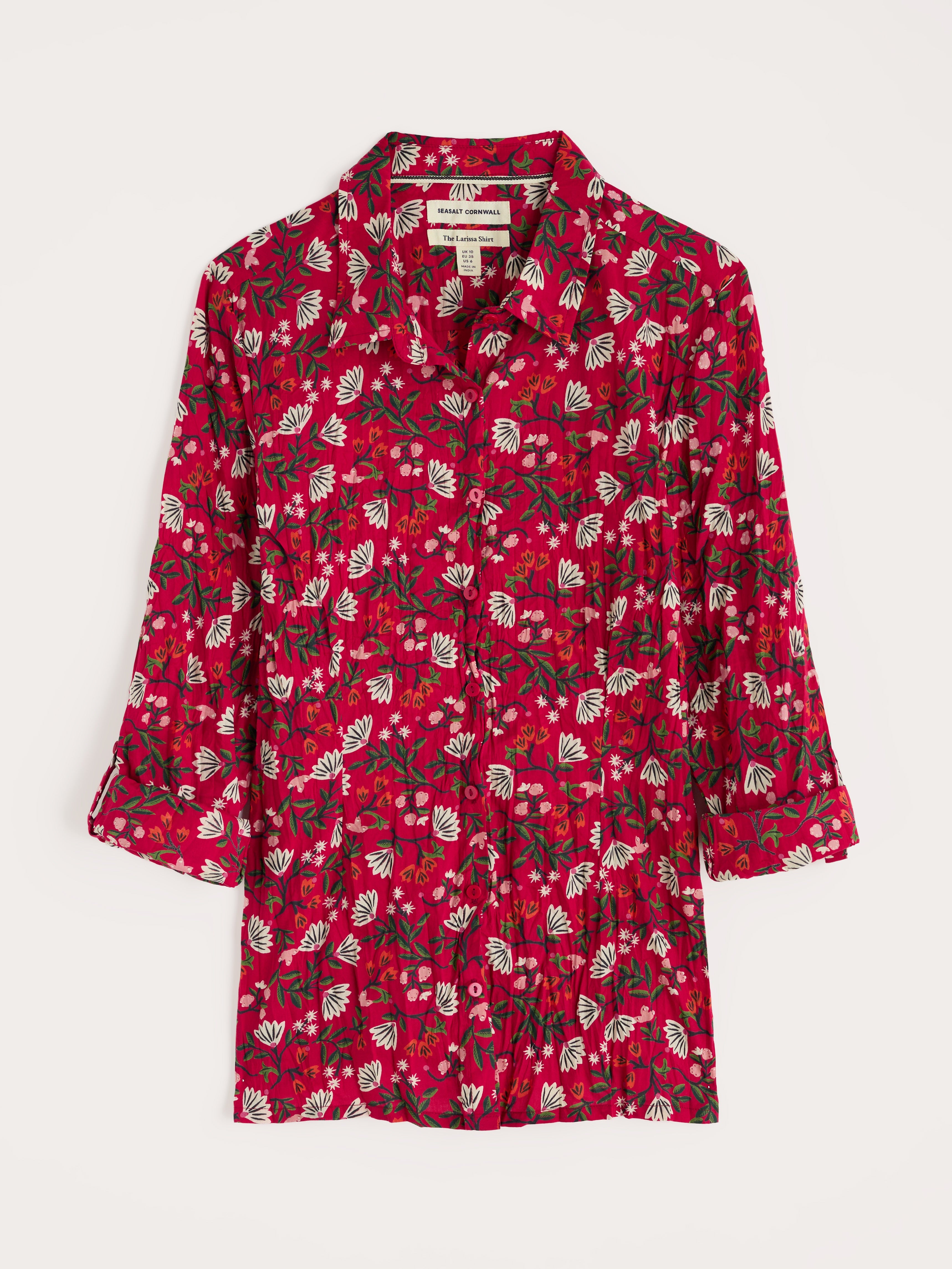 Seasalt Larissa Shirt Winter Wildflower Carmine