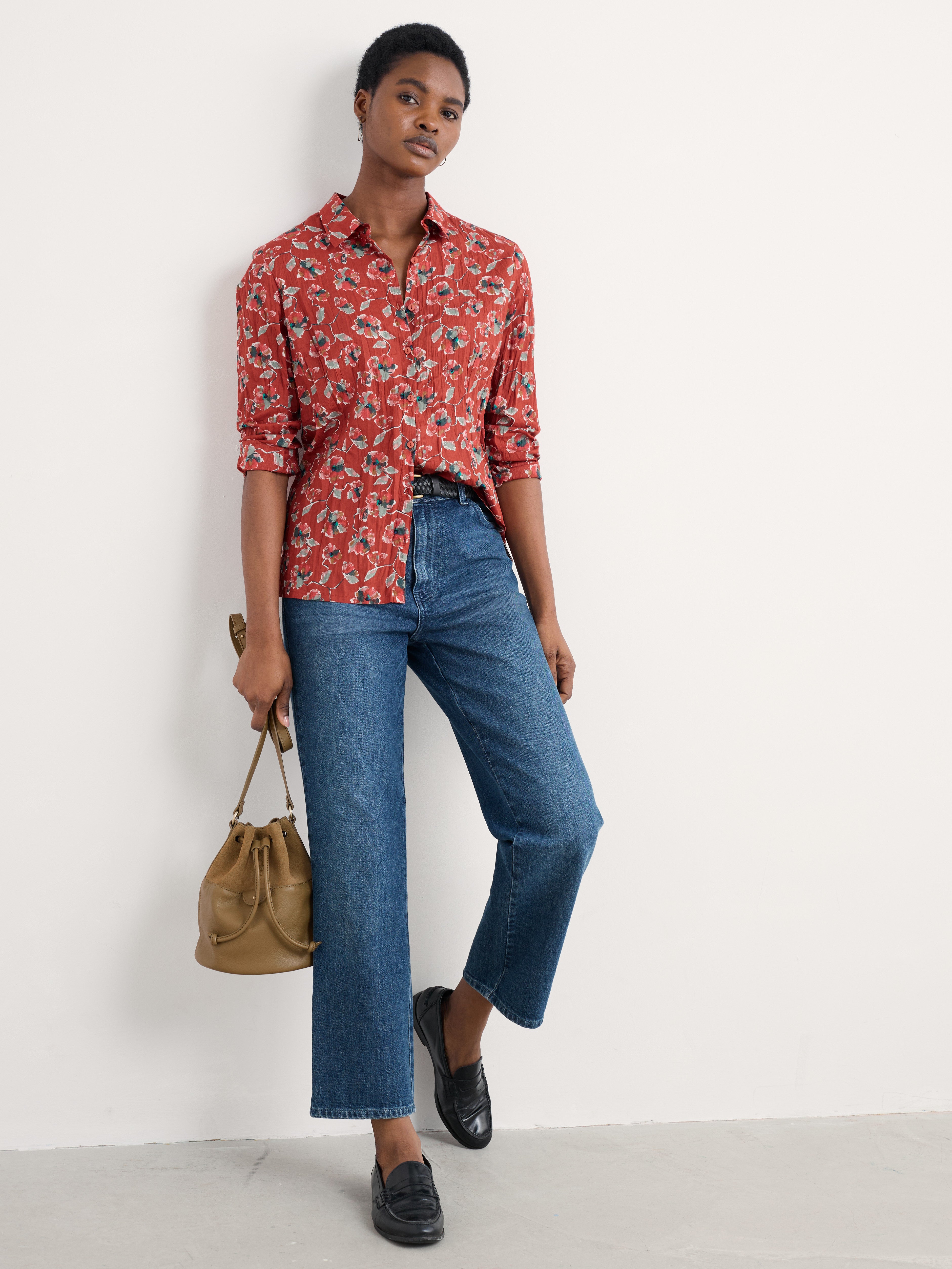 Seasalt Larissa Shirt Artist Camellia Red Sail