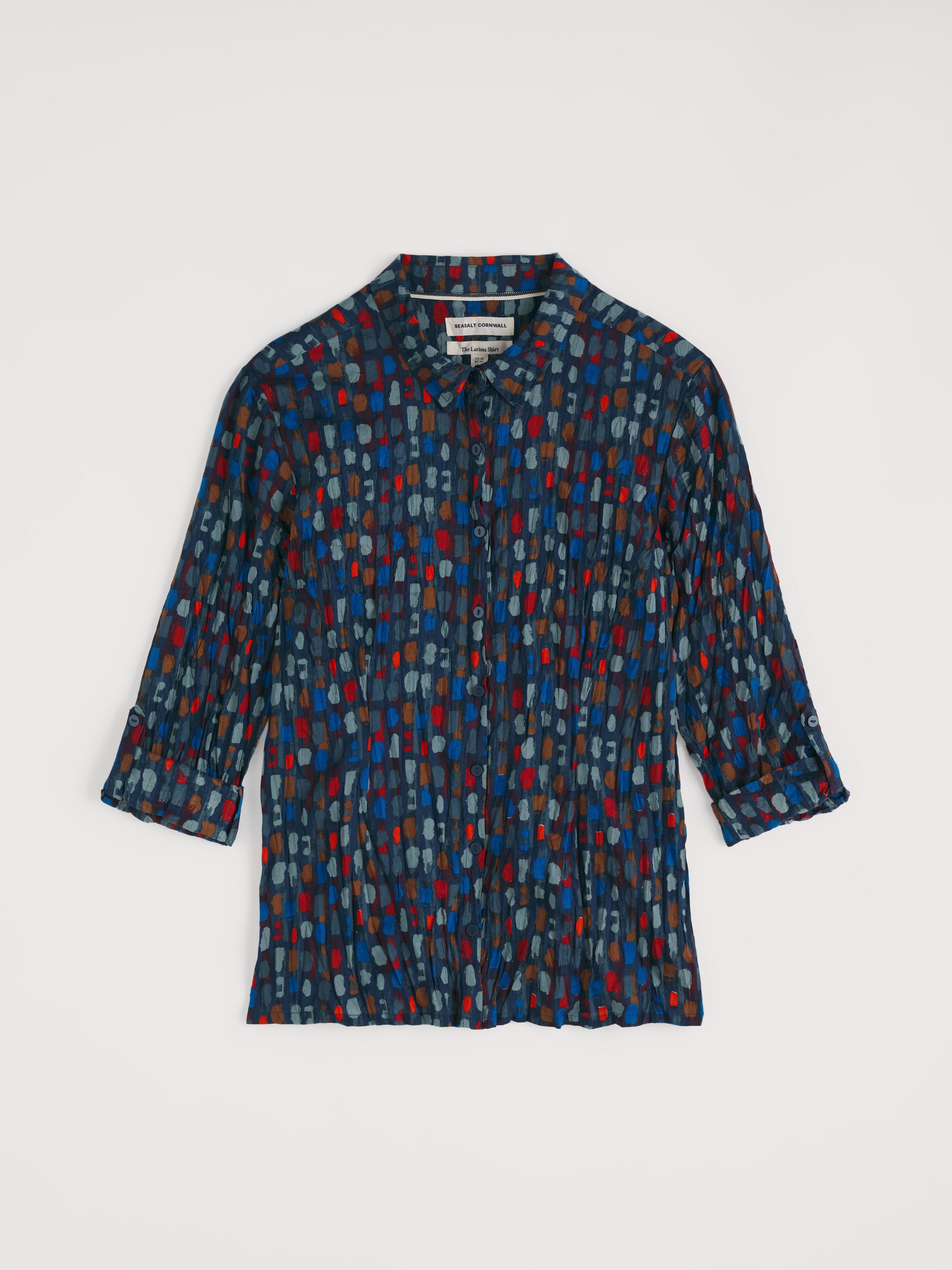 Seasalt Larissa Shirt Dye Strokes Dark Lugger