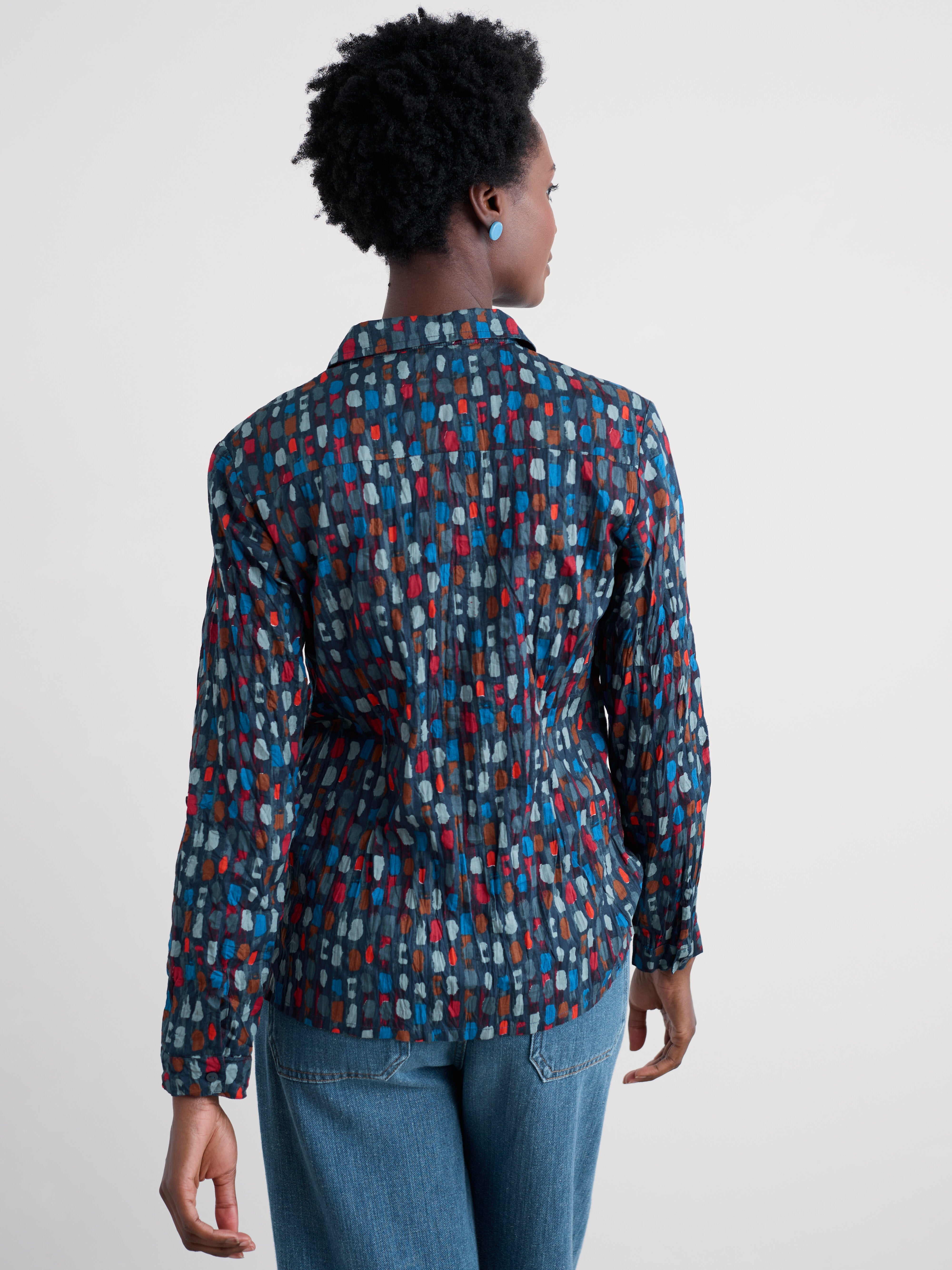 Seasalt Larissa Shirt Dye Strokes Dark Lugger