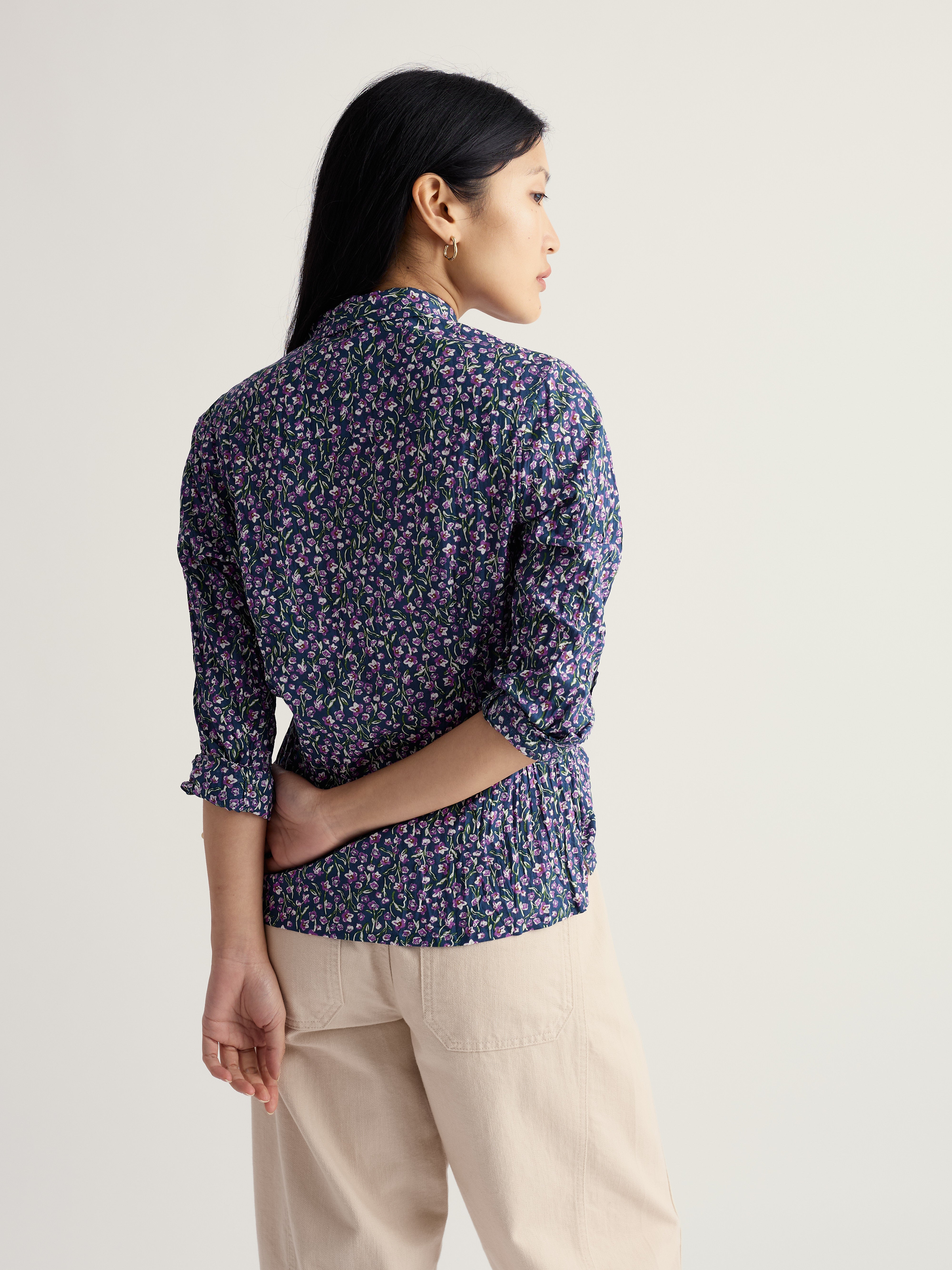 Seasalt Larissa Shirt Flax Flower Bright Orchid