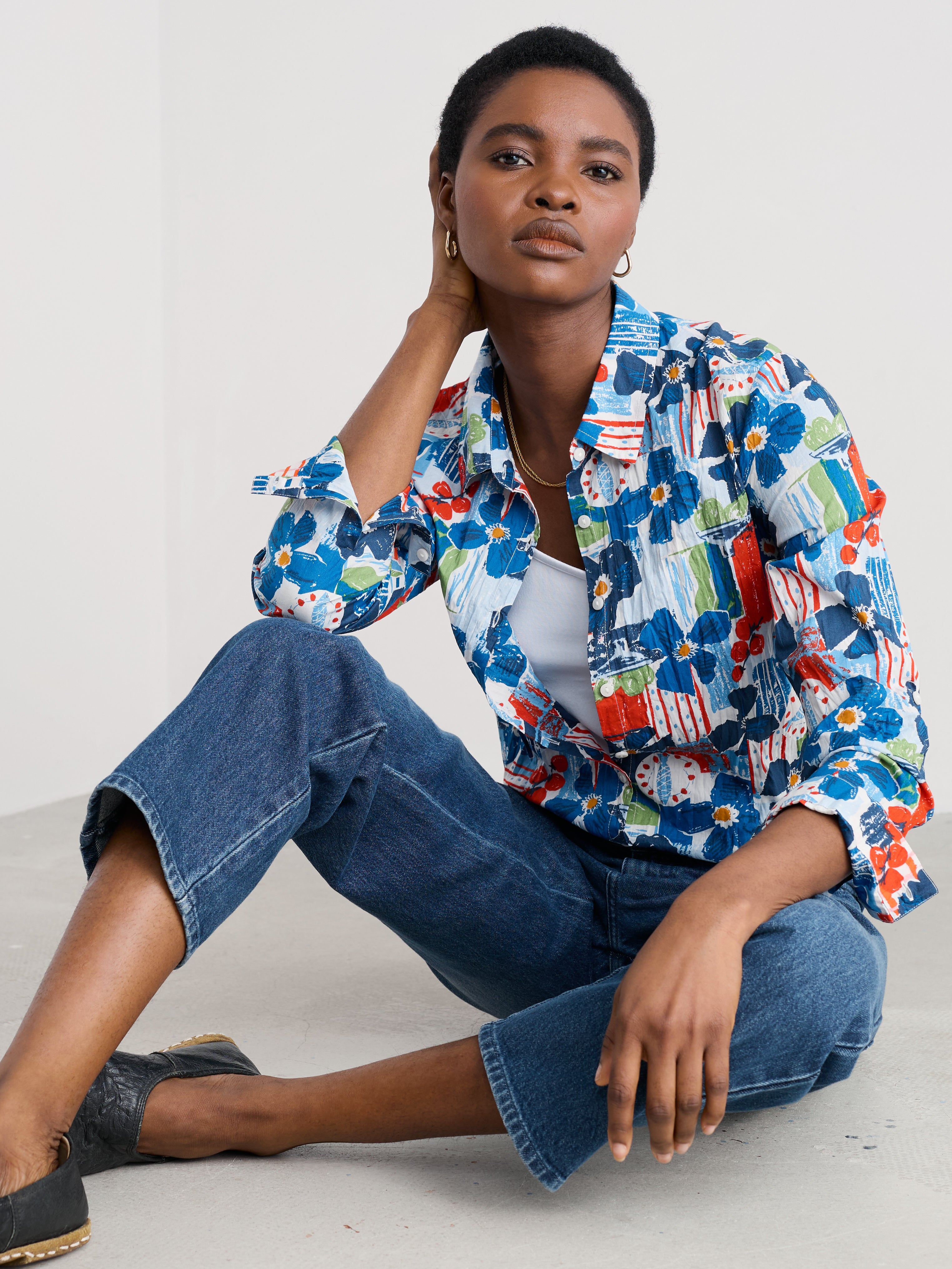 Seasalt Larissa Shirt Table Sketch Chalk