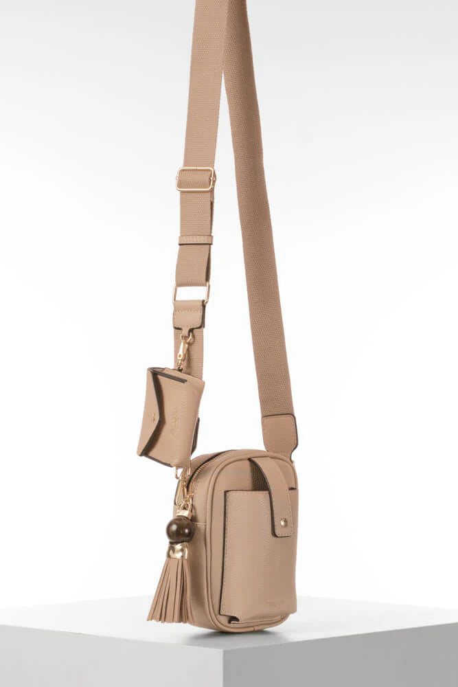 Luella Grey Elise Portrait Crossbody Bag Mushroom