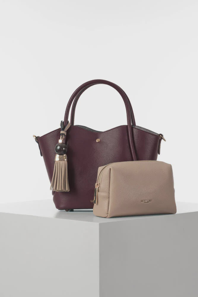 Luella Grey Flo Crossbody Bag Cherry/Mushroom