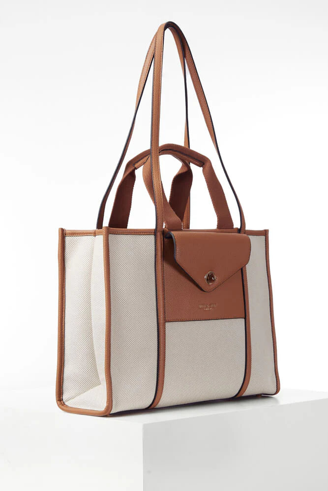 Luella Grey Giselle Laptop Tote Camel