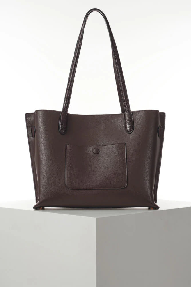 Luella Grey Oriana Laptop Tote Bag Chocolate