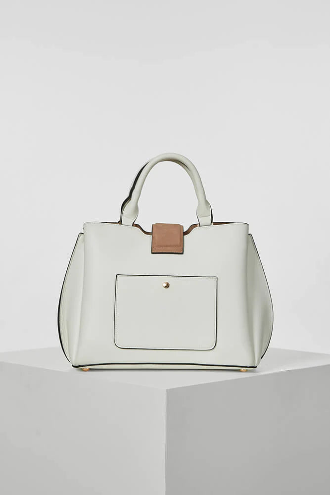 Luella Grey Orlanda Tote Bag White/Mocha