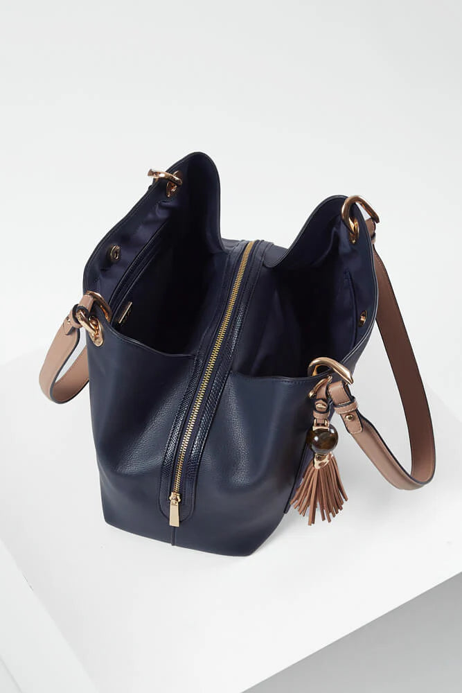 Luella Grey Sienna Hobo Tote Navy