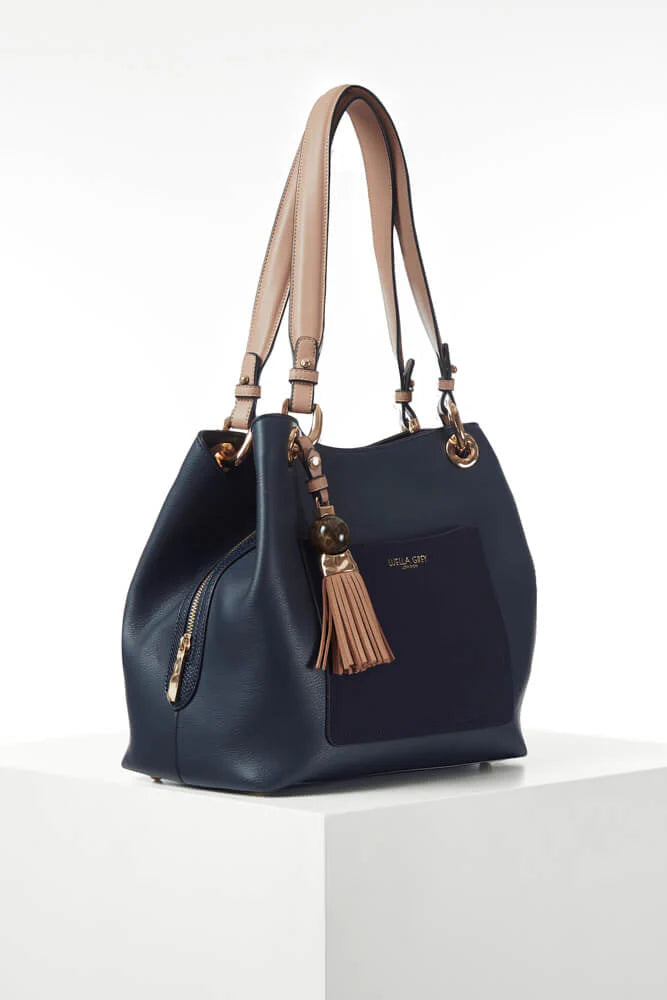 Luella Grey Sienna Hobo Tote Navy