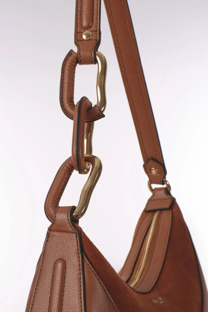 Luella Grey Thelma Scoop Hobo Bag Conker