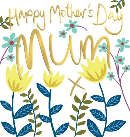 Happy Mothers Day Mum Yellow Flower Card by Lucilla Lavender