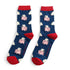 Mr Sparrow Flying Pigs Socks Navy