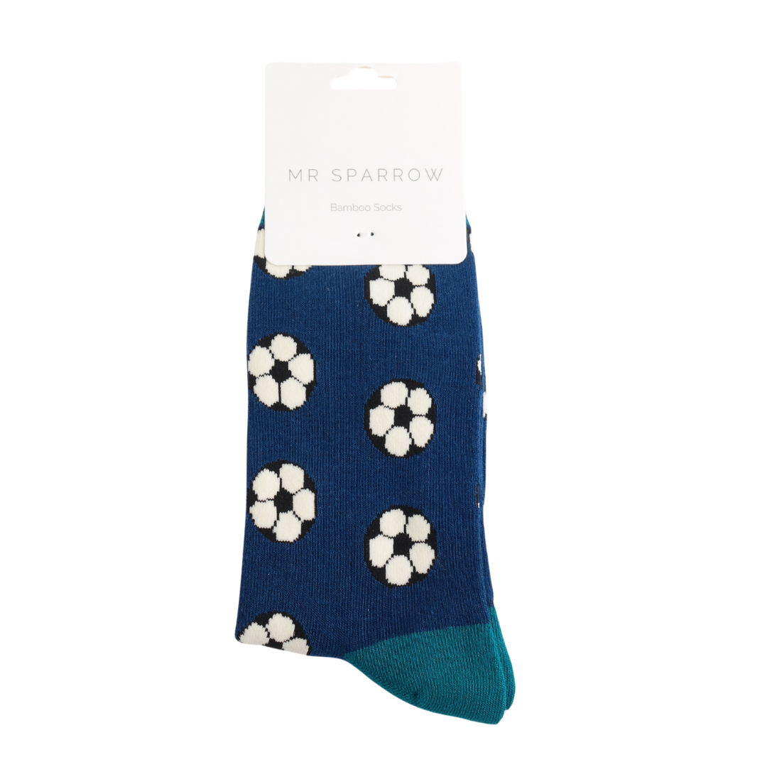 Mr Sparrow Footballs Socks Navy