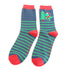 Mr Sparrow Xmas Dinos Socks Navy