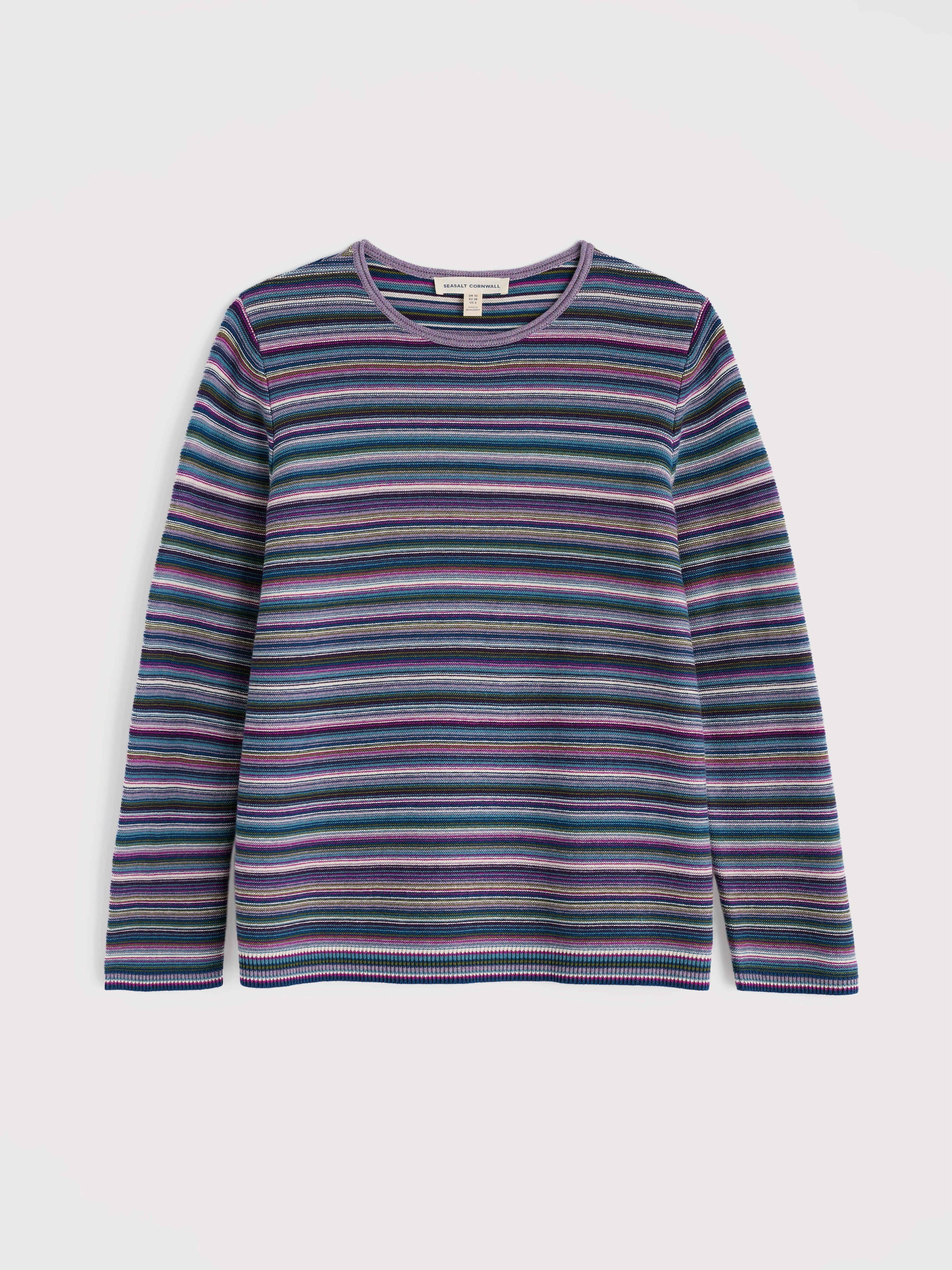 Seasalt Makers Jumper Ripple Marks Grape Thistle Mix