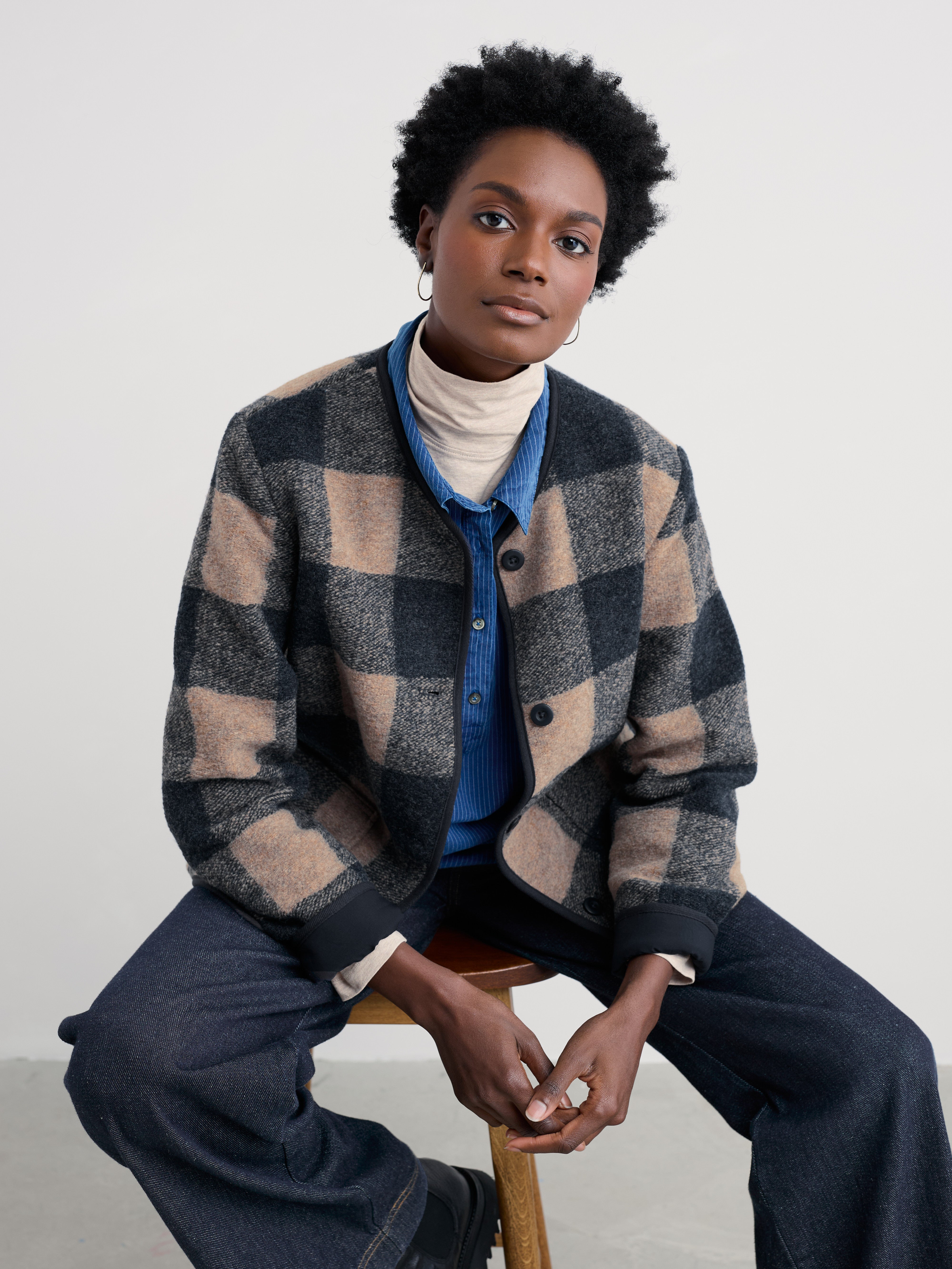 Seasalt Merywen Checked Jacket Revow Maritime