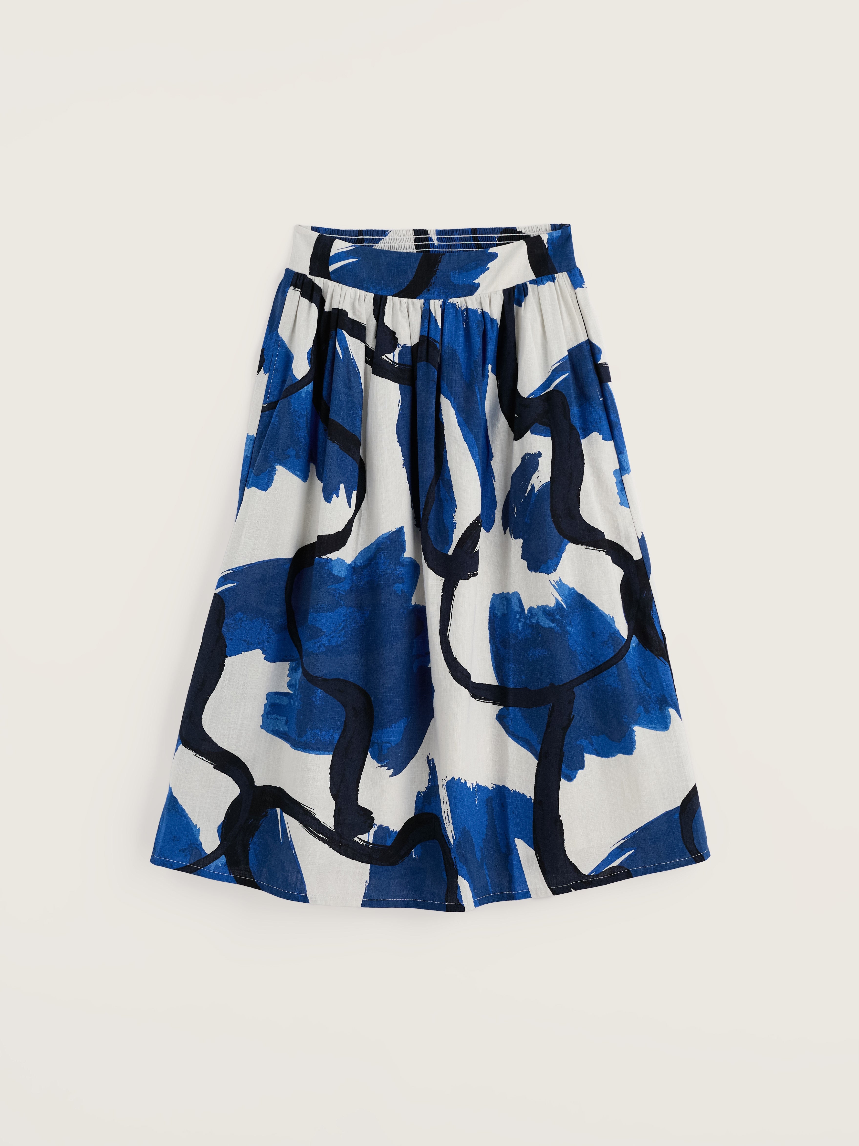 Seasalt Mevagissey Skirt Paint Canvas Dark Voyage