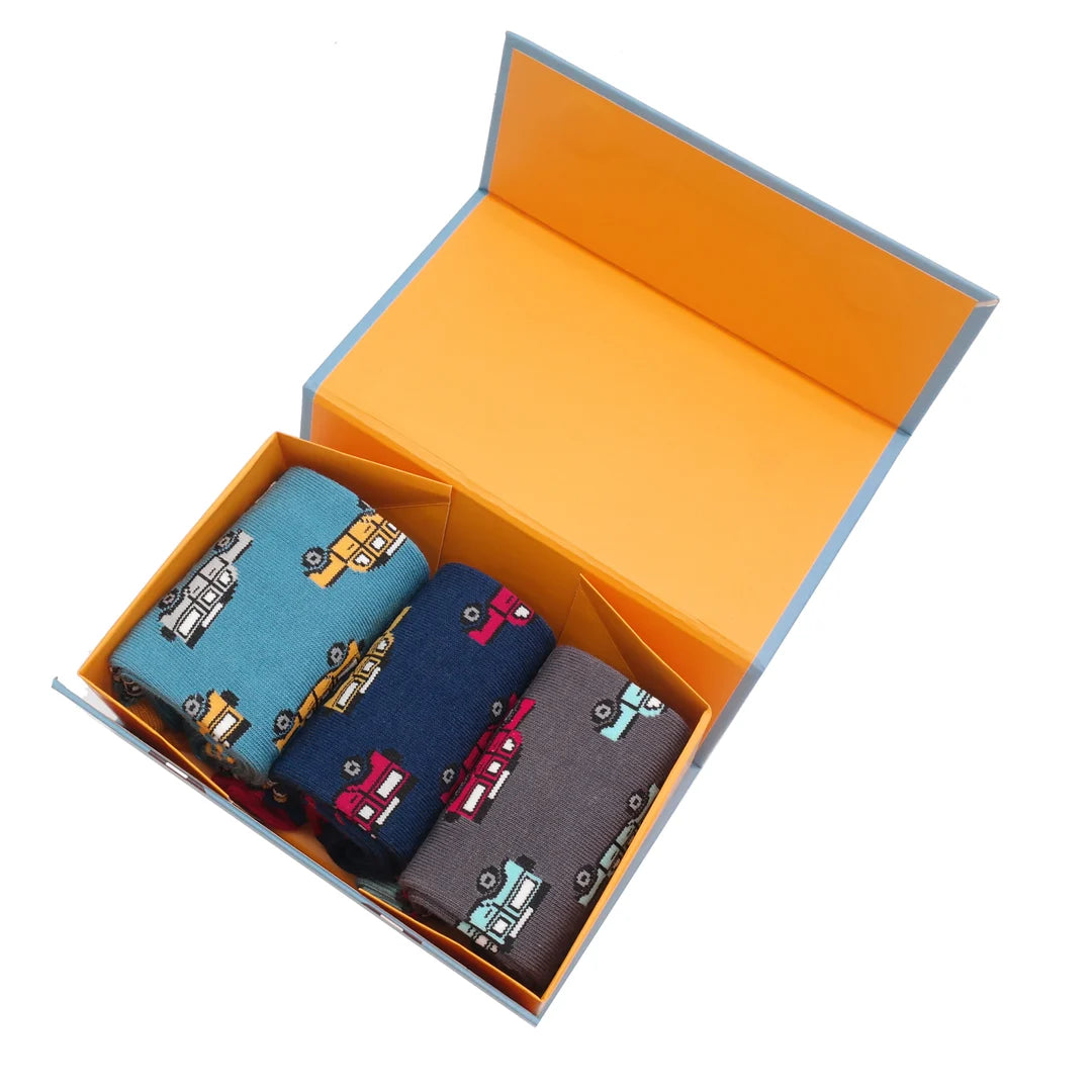 Mr Heron Jeep Socks Box 3 Pairs