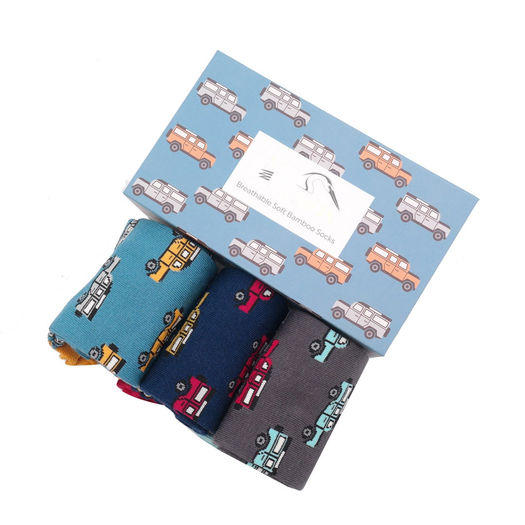 Mr Heron Jeep Socks Box 3 Pairs