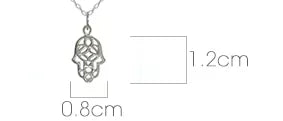 Mantra Hamsa Hand Necklace | Sterling Silver