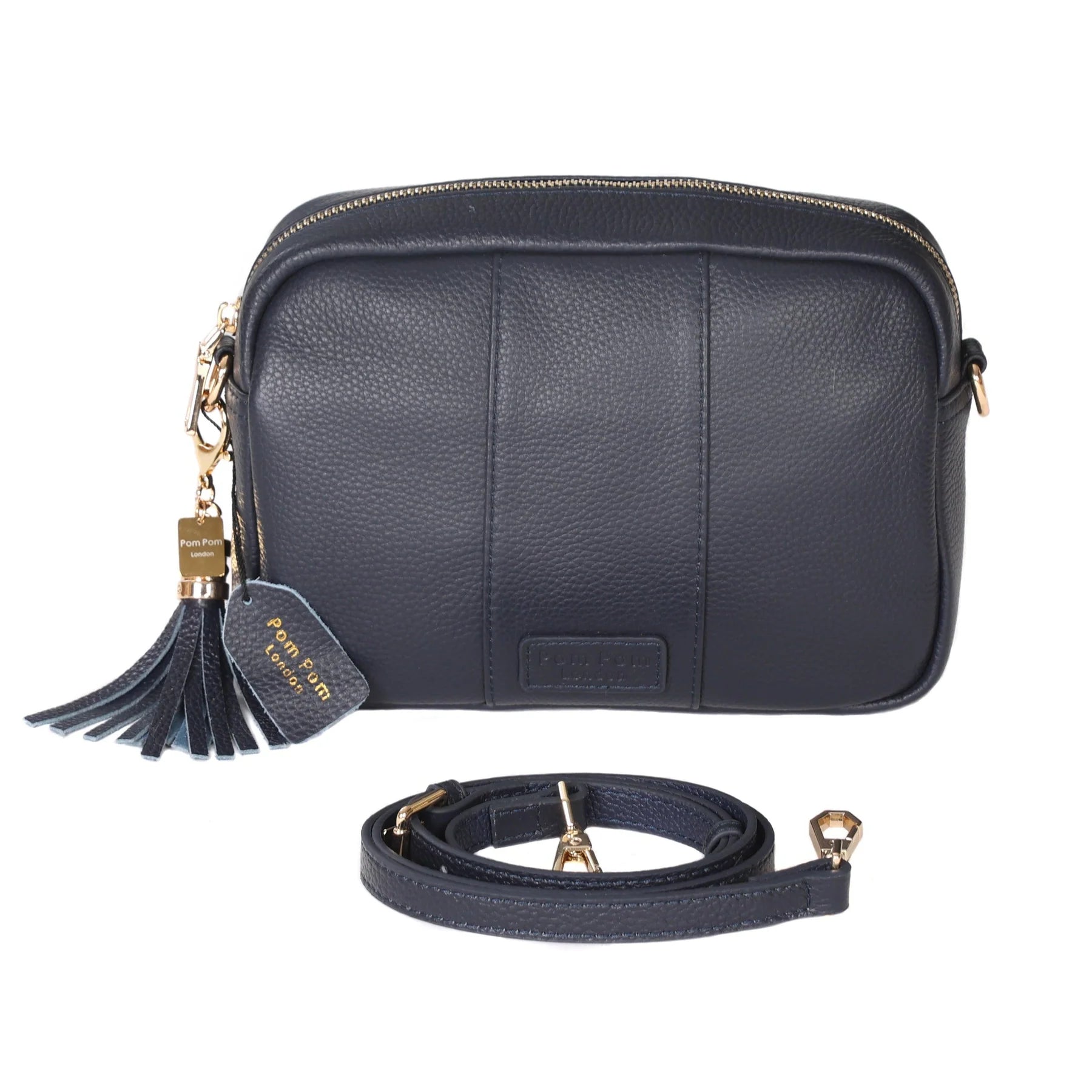 Pom Pom London City Crossbody Bag Navy