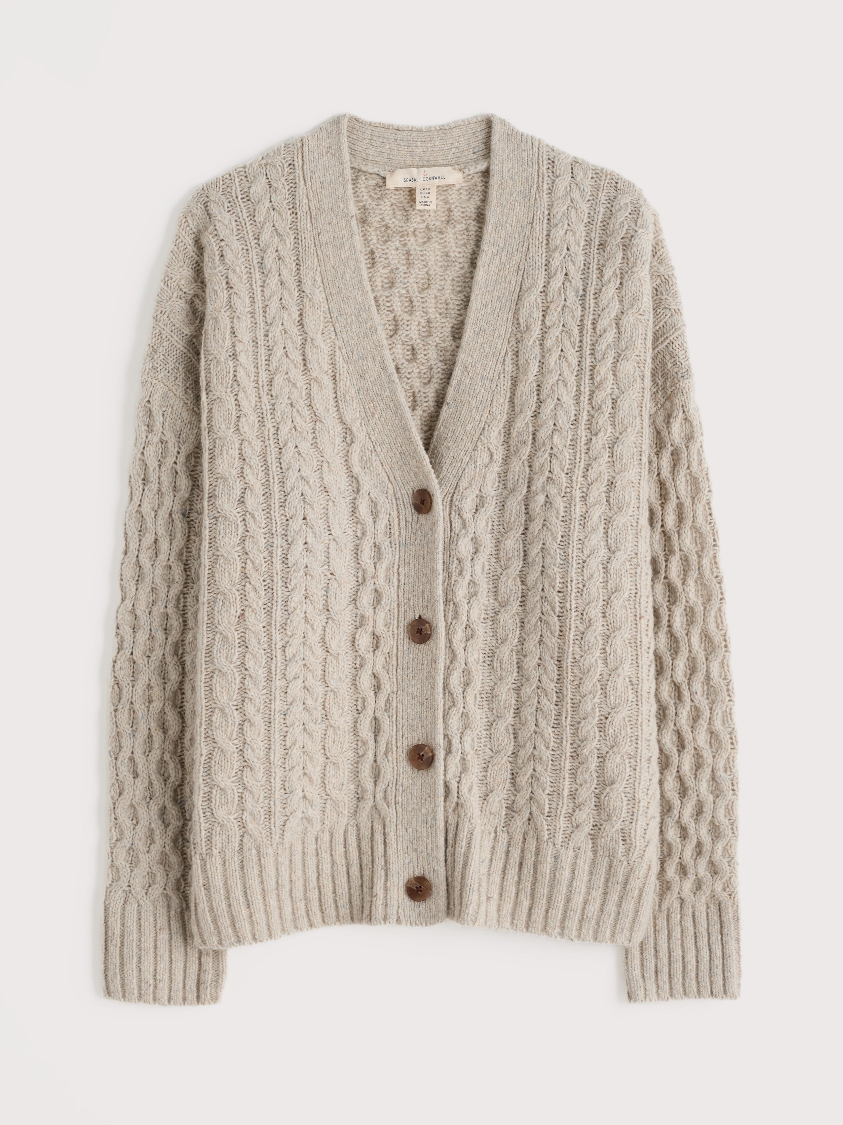 Seasalt Newlyn Merino Wool Cardigan Aran
