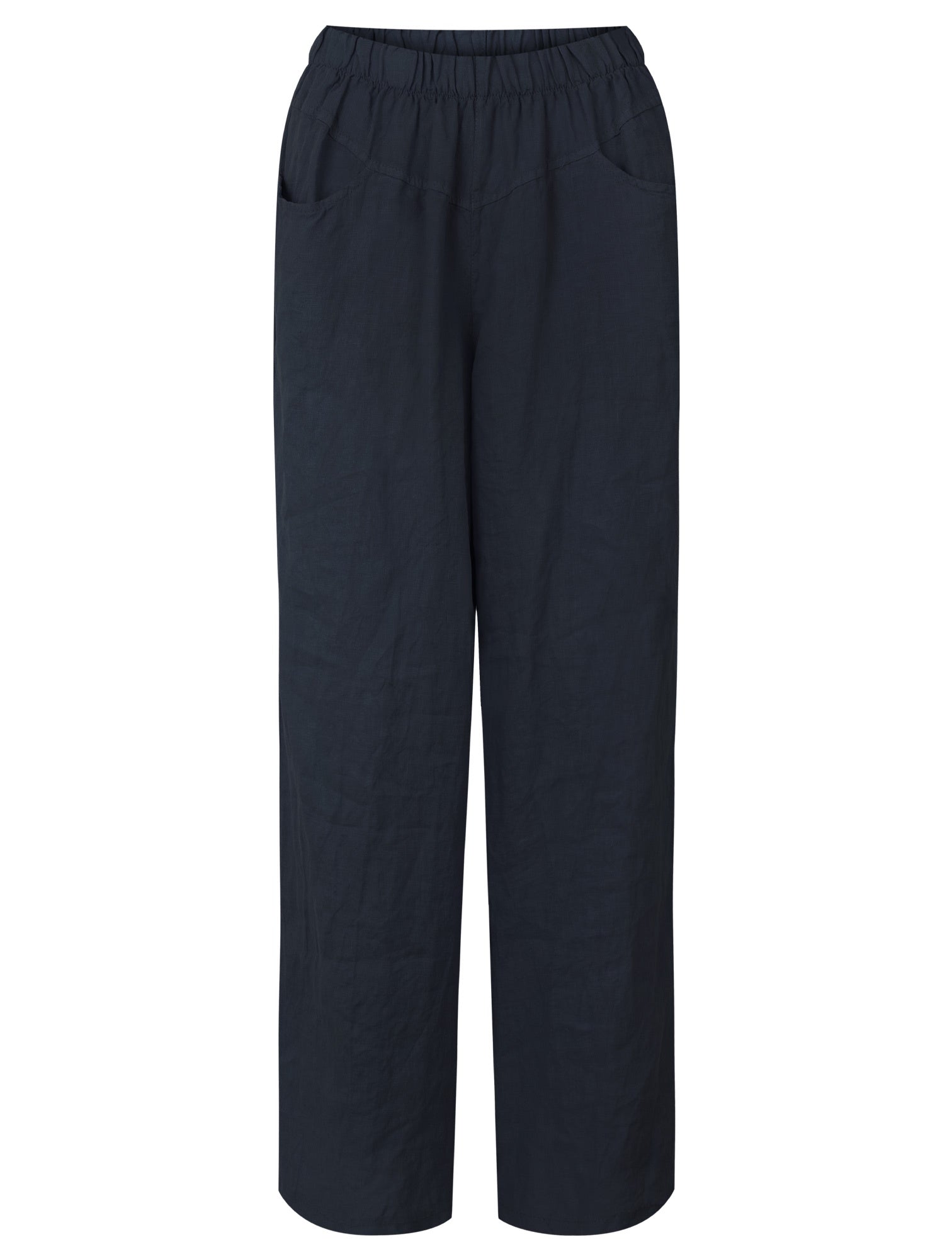 Amazing Woman Orla Long Linen Trouser Navy