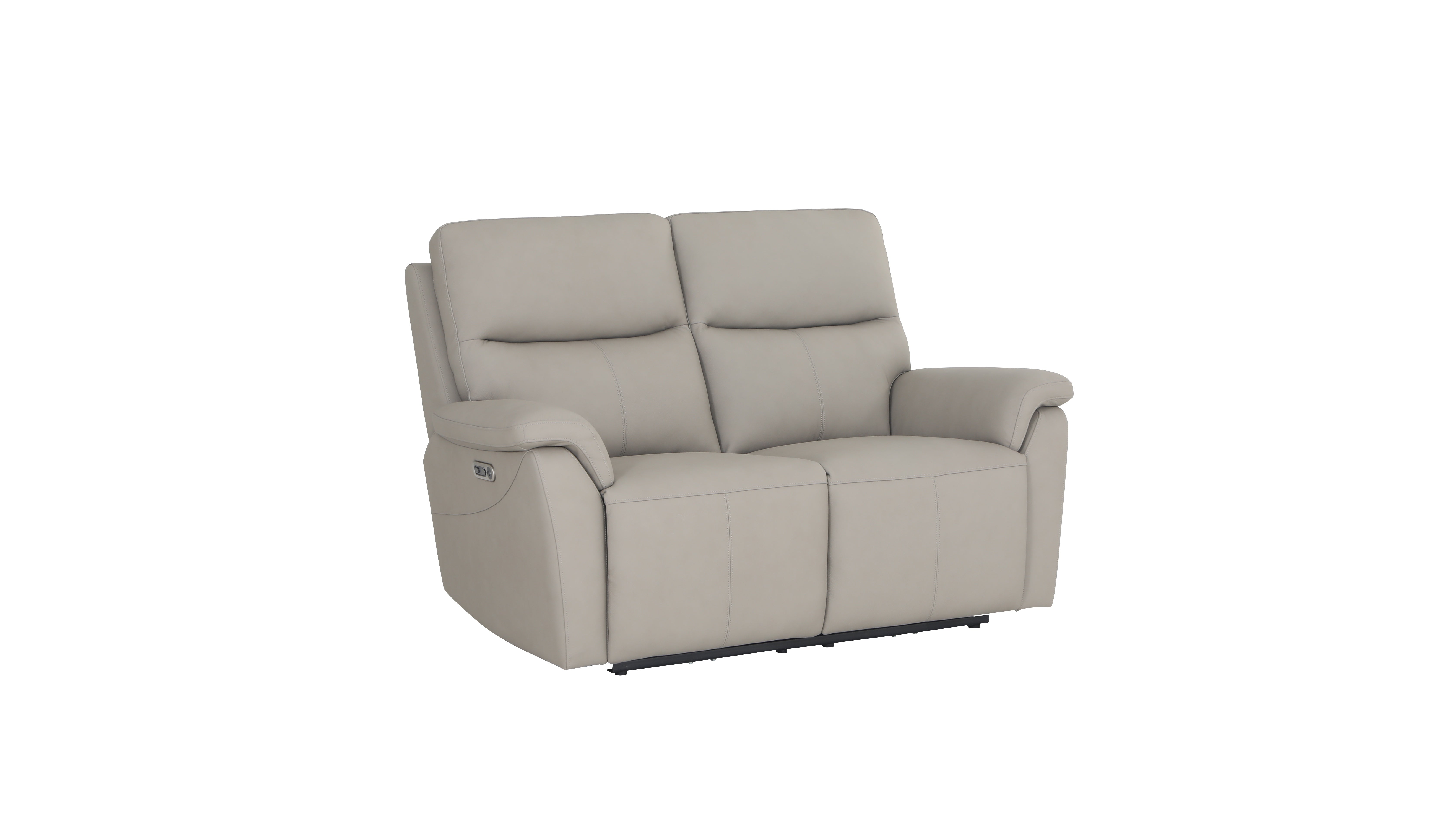 Lucca 2 Seater Sofa Power Recliner In Stone Full Leather