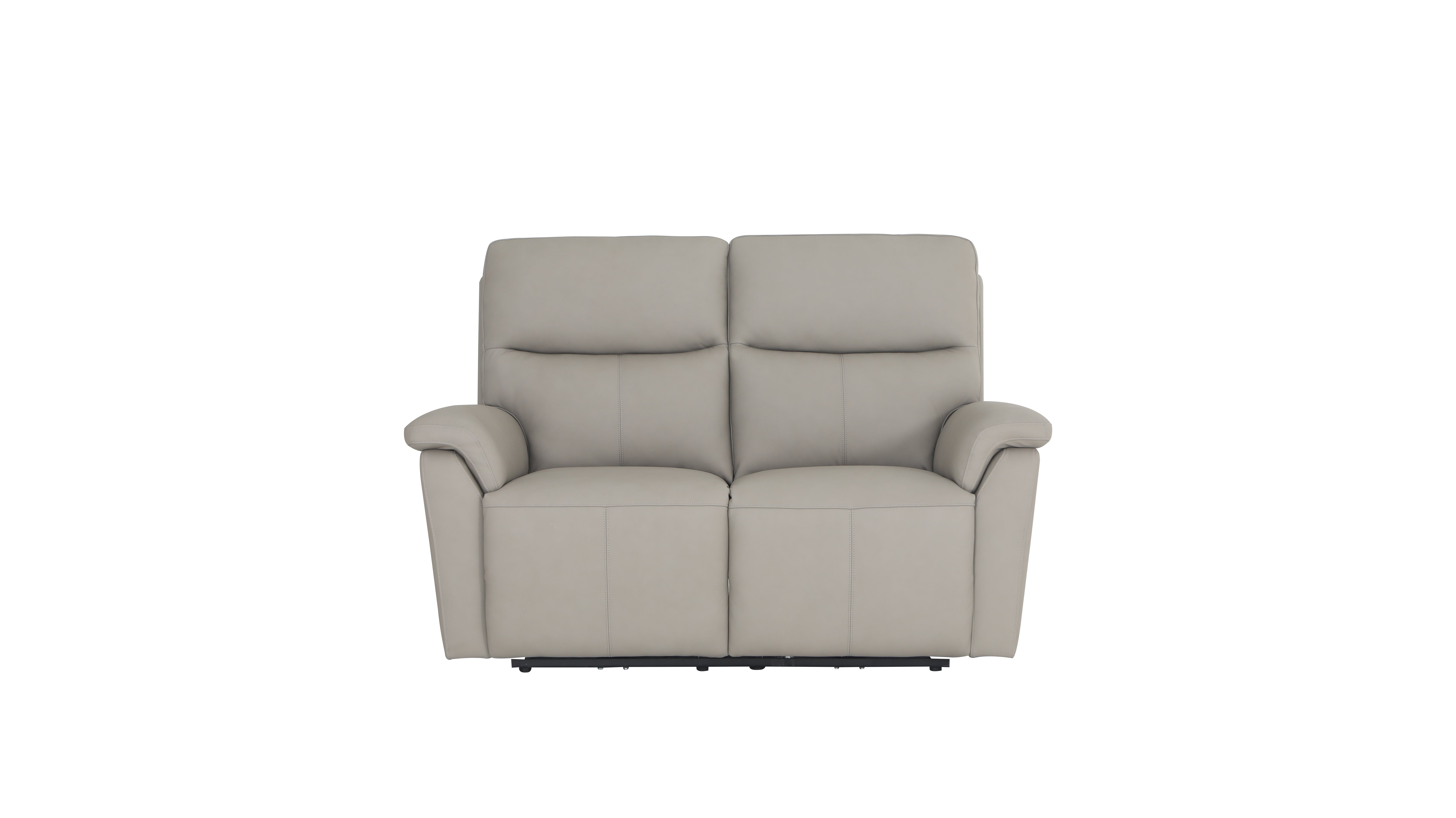 Lucca 2 Seater Sofa Power Recliner In Stone Full Leather