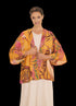 Powder Oriental Crane Kimono Jacket - Ochre